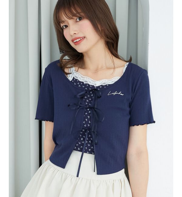  「ペプラムキャミセットカットカーデ」|カーディガン|