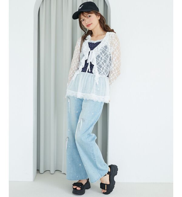  「ペプラムキャミセットカットカーデ」|カーディガン|