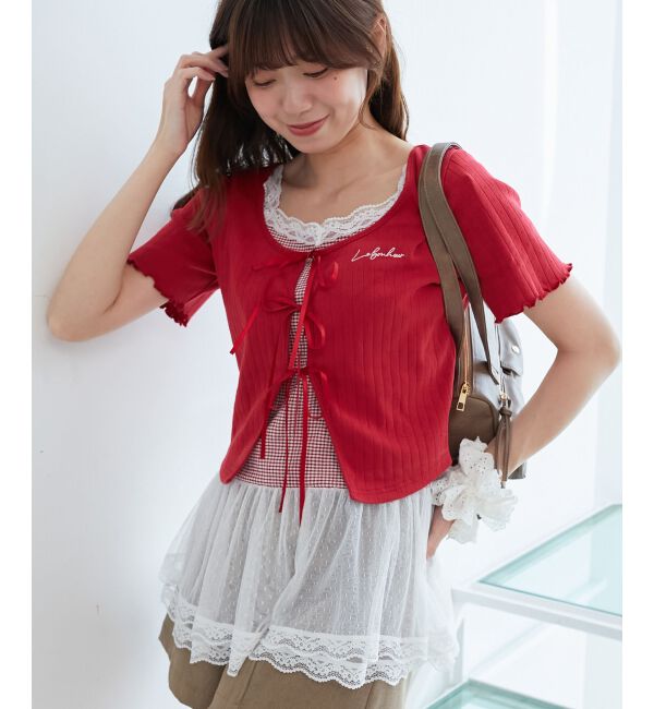  「ペプラムキャミセットカットカーデ」|カーディガン|