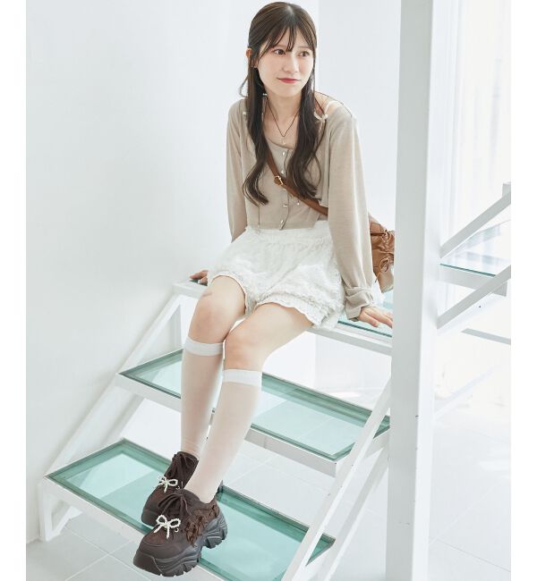  「ペプラムキャミ&times;カーデセット」|カーディガン|