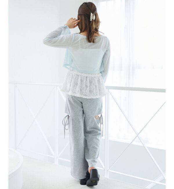  「ペプラムキャミ&times;カーデセット」|カーディガン|