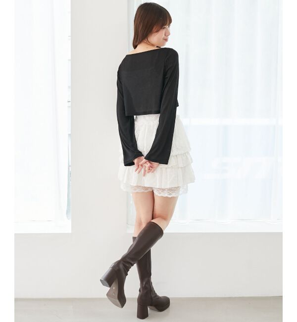  「ペプラムキャミ&times;カーデセット」|カーディガン|