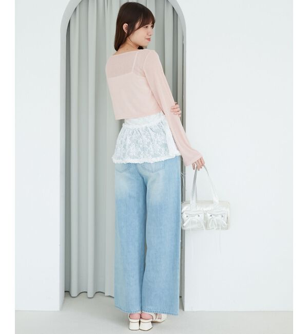  「ペプラムキャミ&times;カーデセット」|カーディガン|