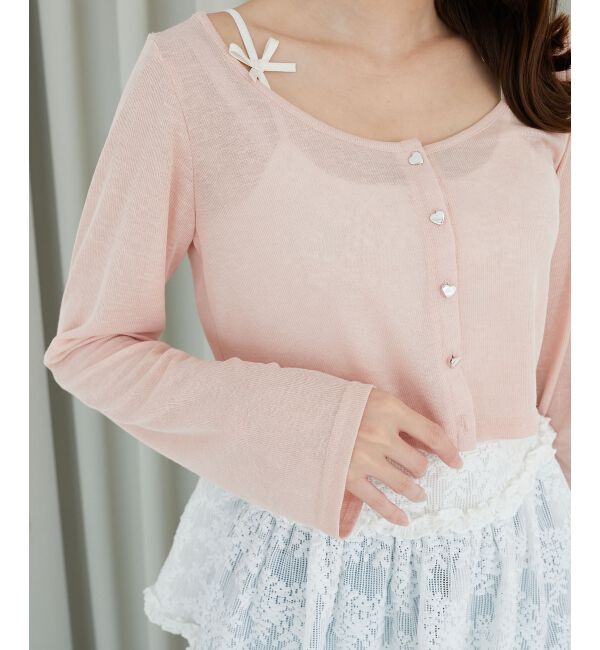  「ペプラムキャミ&times;カーデセット」|カーディガン|