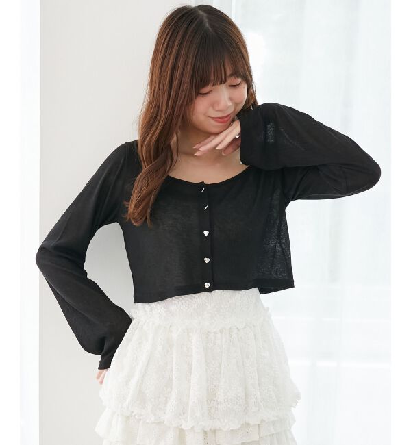  「ペプラムキャミ&times;カーデセット」|カーディガン|