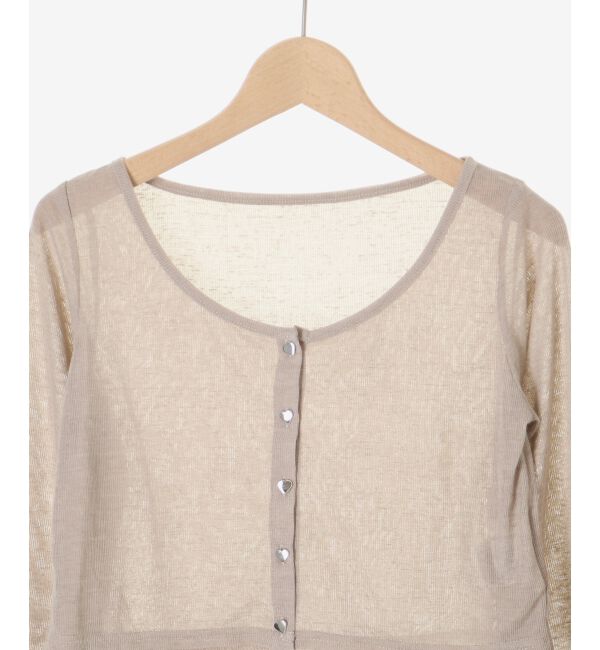  「ペプラムキャミ&times;カーデセット」|カーディガン|