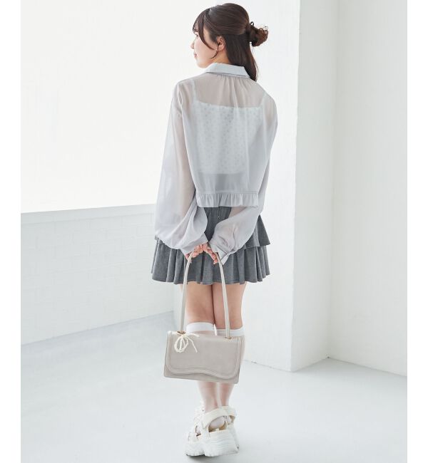  「インナー付きドロストシアーブラウス」|シャツ・ブラウス|