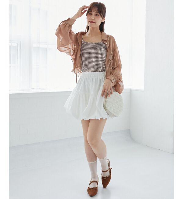  「インナー付きドロストシアーブラウス」|シャツ・ブラウス|