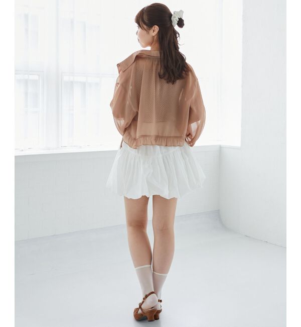  「インナー付きドロストシアーブラウス」|シャツ・ブラウス|