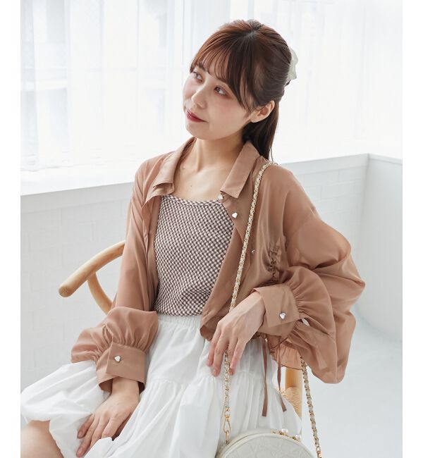  「インナー付きドロストシアーブラウス」|シャツ・ブラウス|