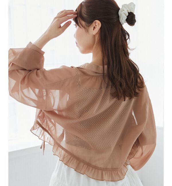  「インナー付きドロストシアーブラウス」|シャツ・ブラウス|