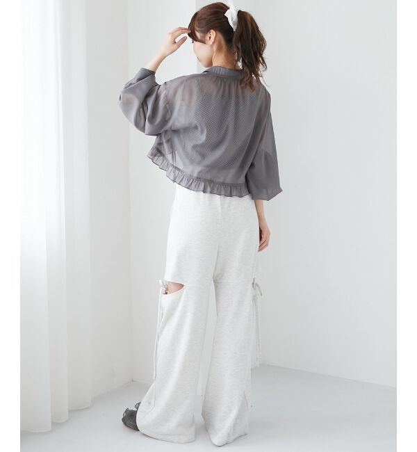  「インナー付きドロストシアーブラウス」|シャツ・ブラウス|