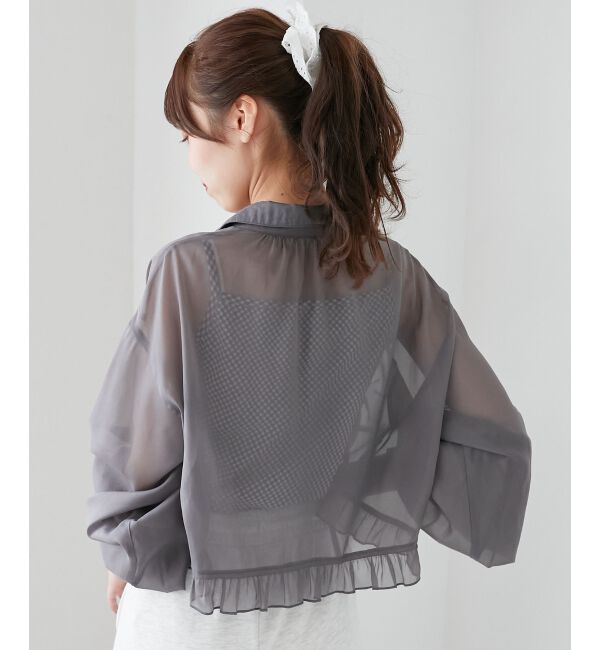  「インナー付きドロストシアーブラウス」|シャツ・ブラウス|