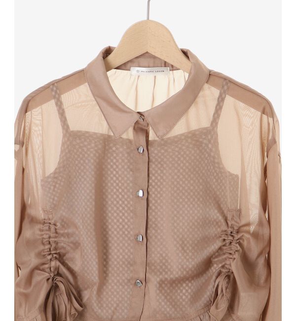  「インナー付きドロストシアーブラウス」|シャツ・ブラウス|