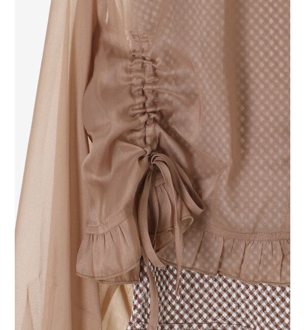  「インナー付きドロストシアーブラウス」|シャツ・ブラウス|