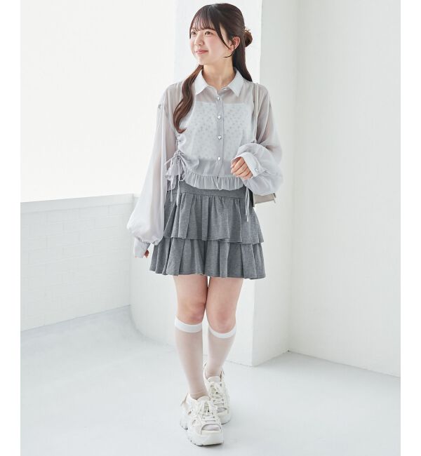  「インナー付きドロストシアーブラウス」|シャツ・ブラウス|