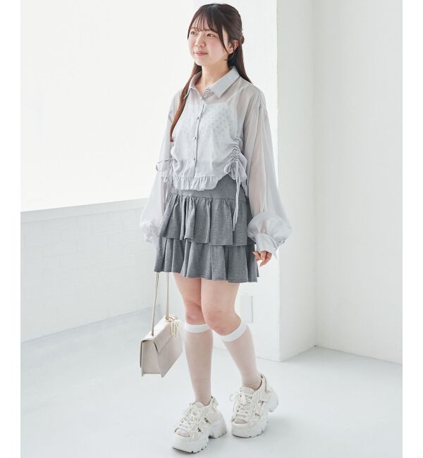  「インナー付きドロストシアーブラウス」|シャツ・ブラウス|