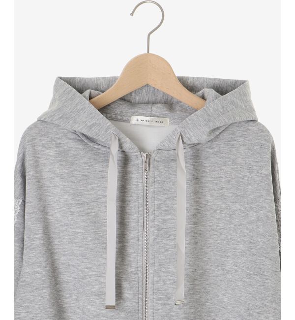  「◎レースリボンラインパーカー」|パーカー|