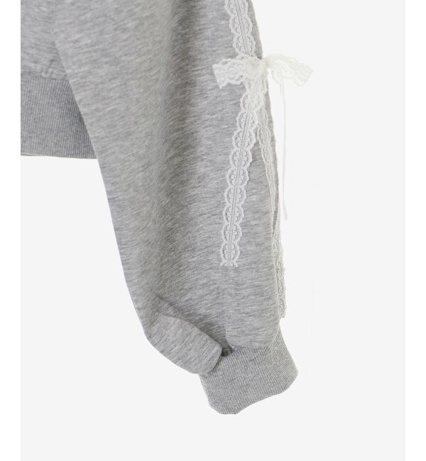  「◎レースリボンラインパーカー」|パーカー|