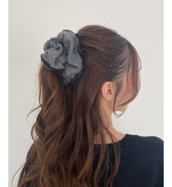  「ラインストーンシュシュ」|ヘアゴム・シュシュ|