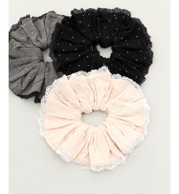  「ラインストーンシュシュ」|ヘアゴム・シュシュ|