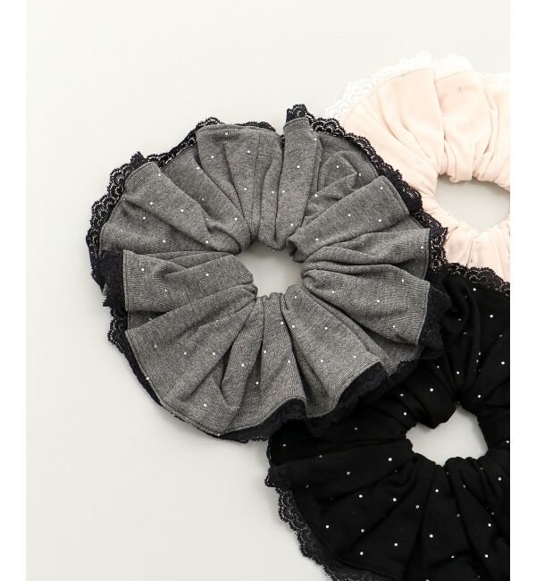  「ラインストーンシュシュ」|ヘアゴム・シュシュ|