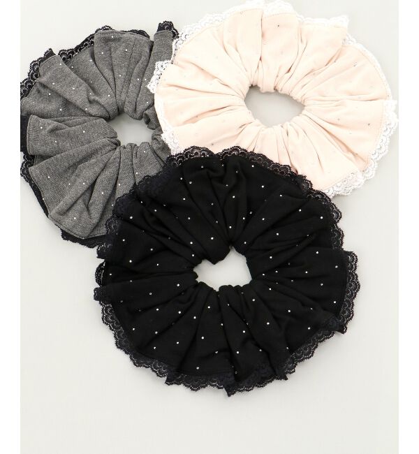  「ラインストーンシュシュ」|ヘアゴム・シュシュ|