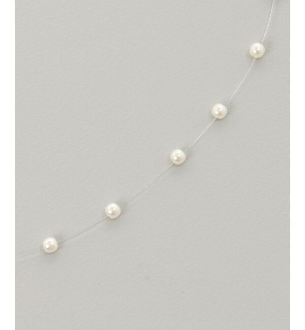  「パール&times;リボンモチーフ2連ネックレス」|ネックレス|