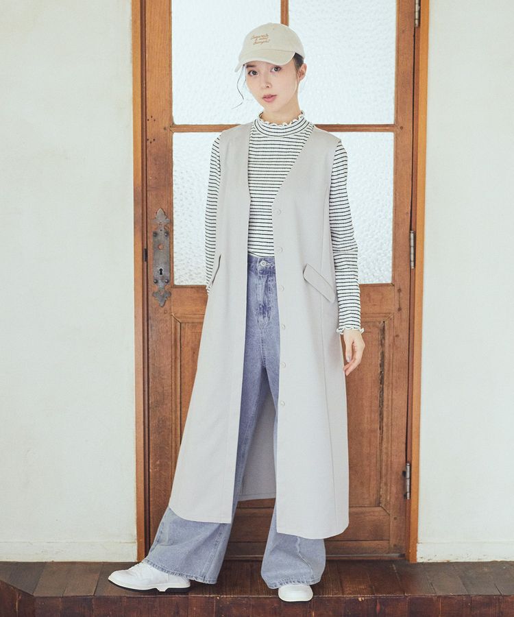 earth music&ecology「ジレワンピース」|ジャンパースカート|