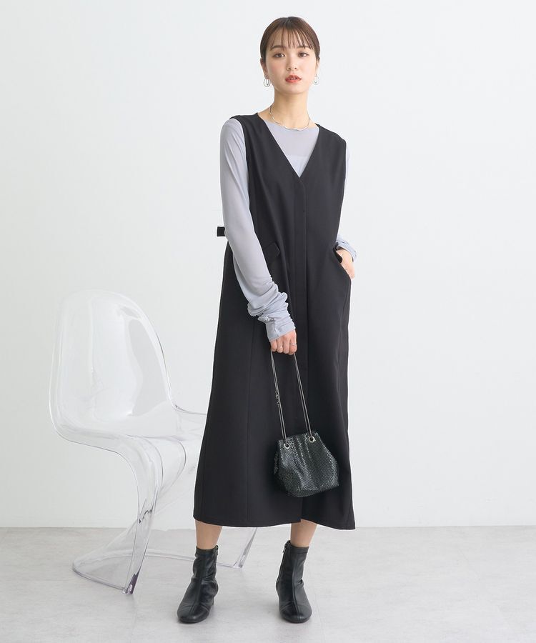 earth music&ecology「ジレワンピース」|ジャンパースカート|