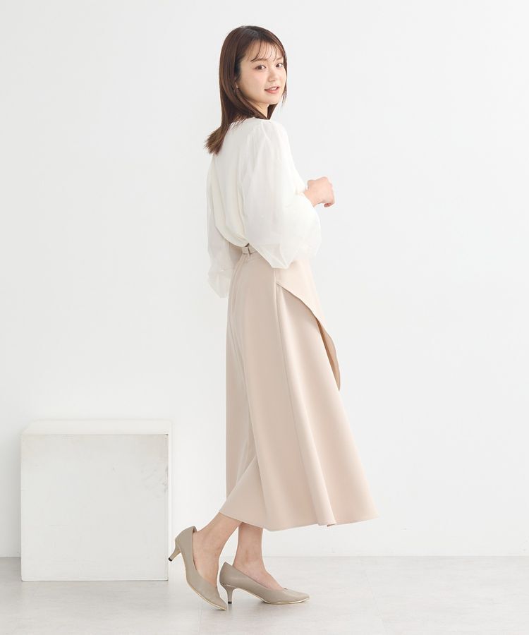 earth music&ecology「キラキラストーンパールチュールスリーブプルオーバー」|Tシャツ・カットソー|