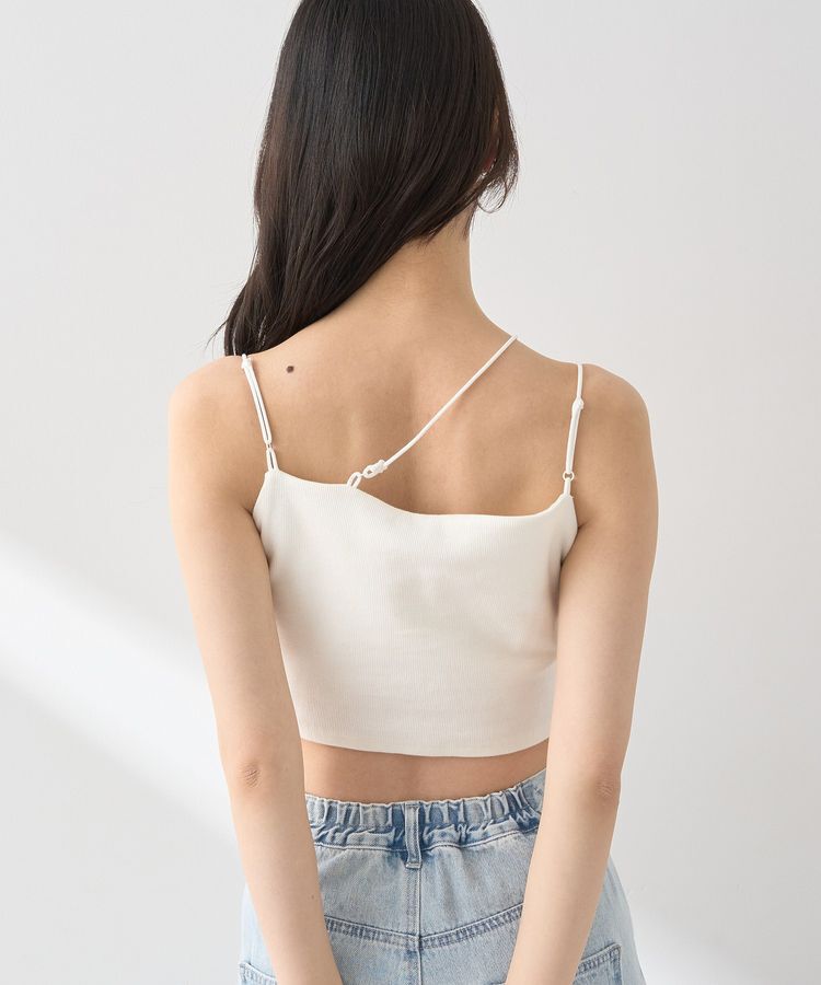 earth music&ecology「アシメショルダーショートキャミソール」|キャミソール|