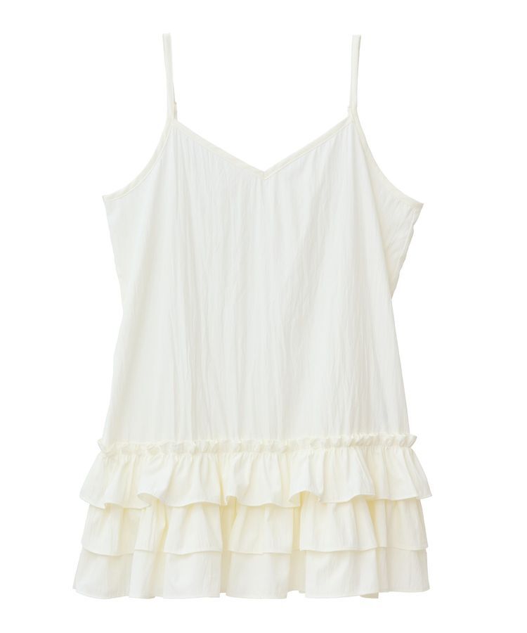 earth music&ecology「裾フリルキャミワンピース」|ワンピース|