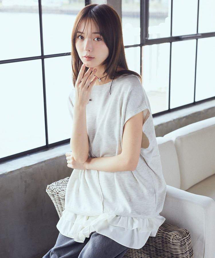 earth music&ecology「裾フリルキャミワンピース」|ワンピース|