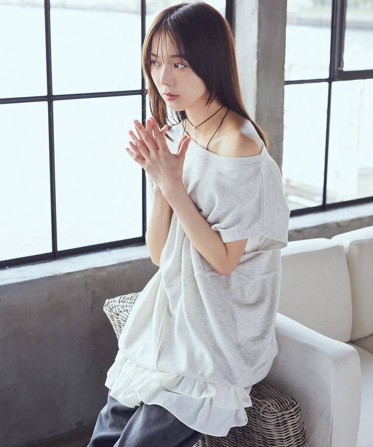 earth music&ecology「裾フリルキャミワンピース」|ワンピース|