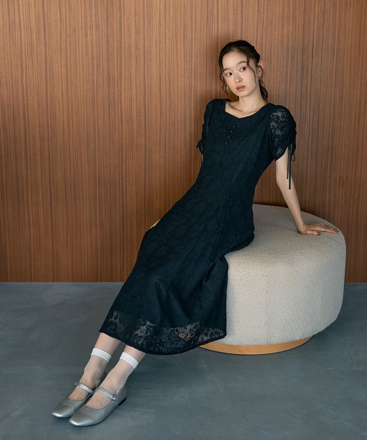 earth music&ecology「パネル切り替えレースワンピース」|ワンピース|