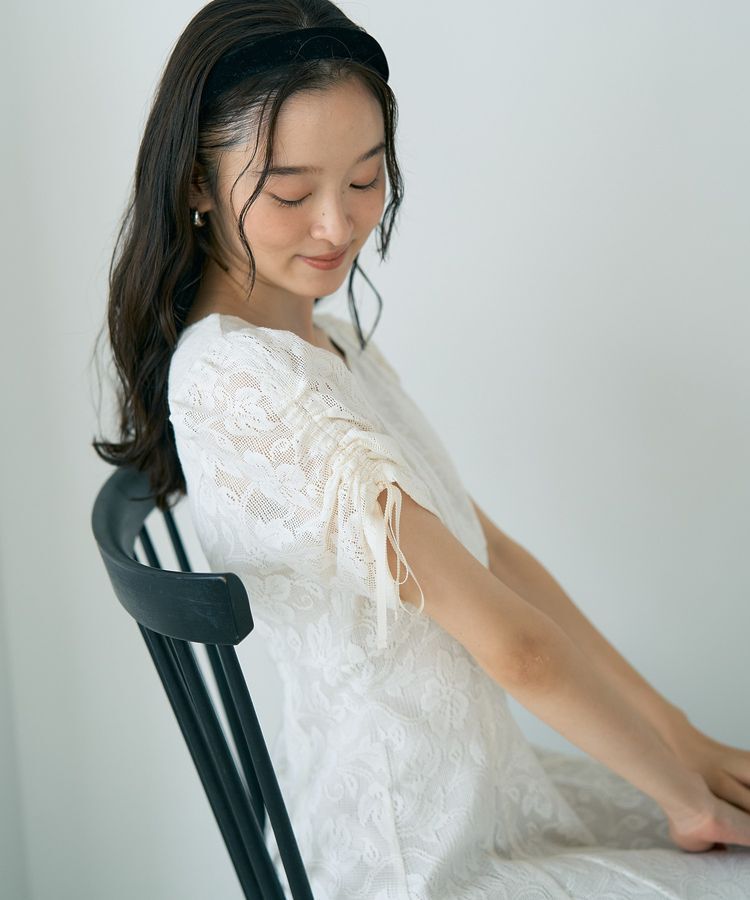 earth music&ecology「パネル切り替えレースワンピース」|ワンピース|