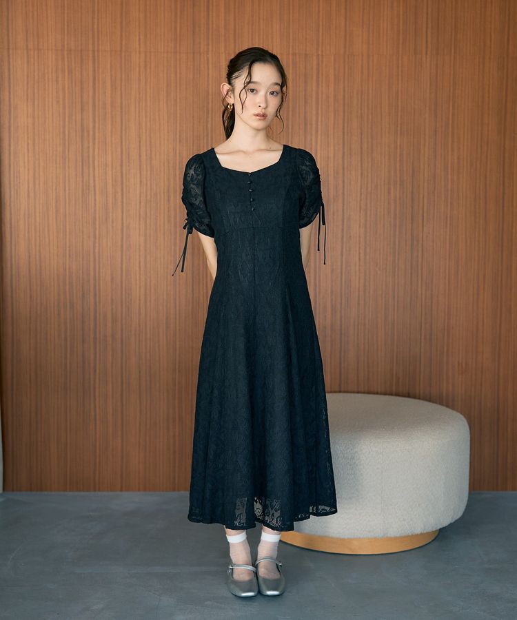 earth music&ecology「パネル切り替えレースワンピース」|ワンピース|