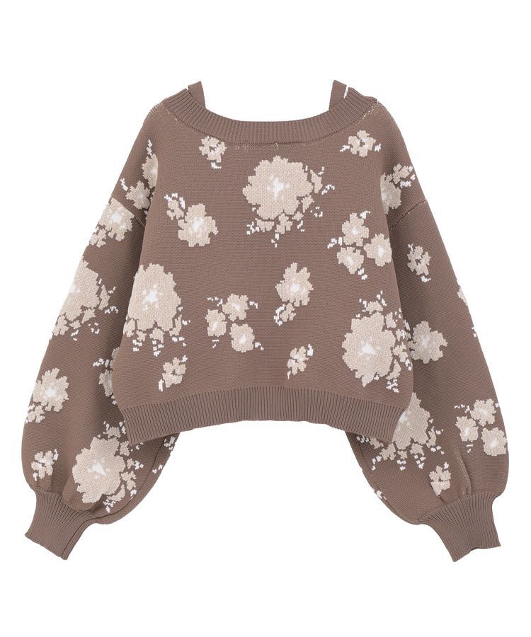 earth music&ecology「SET2点フラワージャガードカーデ+ビスチェ」|カーディガン|