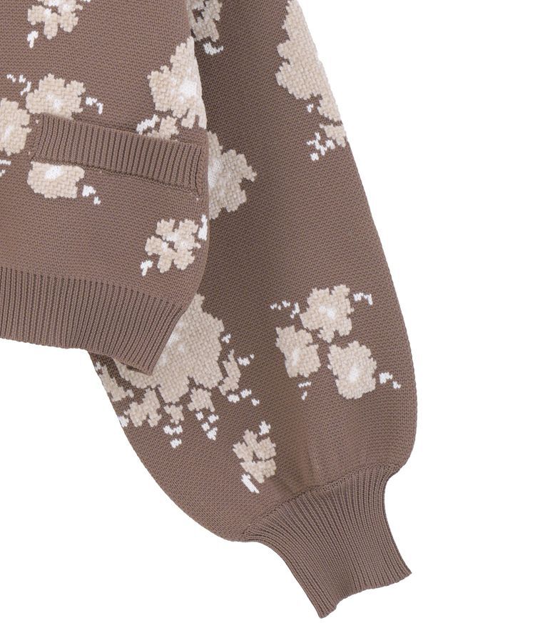 earth music&ecology「SET2点フラワージャガードカーデ+ビスチェ」|カーディガン|