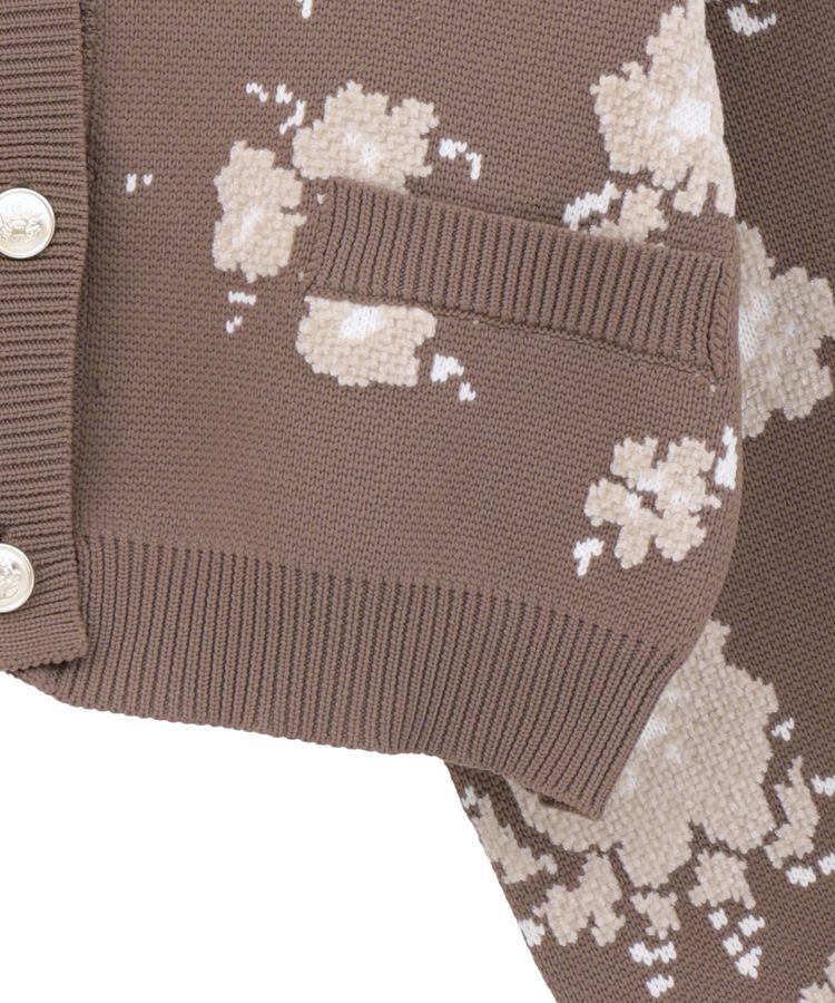 earth music&ecology「SET2点フラワージャガードカーデ+ビスチェ」|カーディガン|