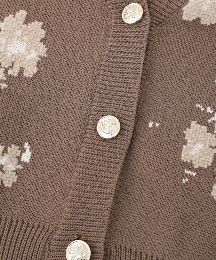 earth music&ecology「SET2点フラワージャガードカーデ+ビスチェ」|カーディガン|