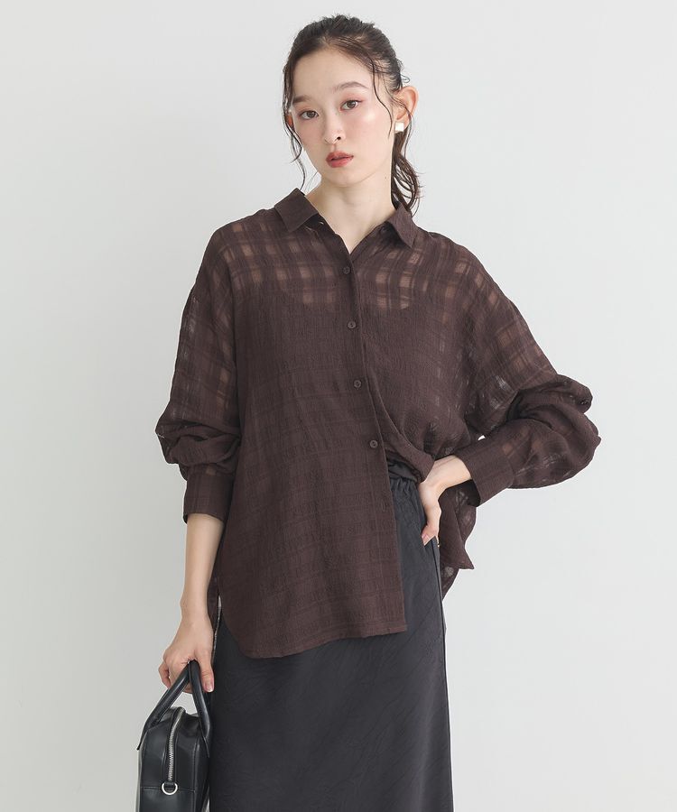 earth music&ecology「シャドーチェックシャツ」|シャツ・ブラウス|