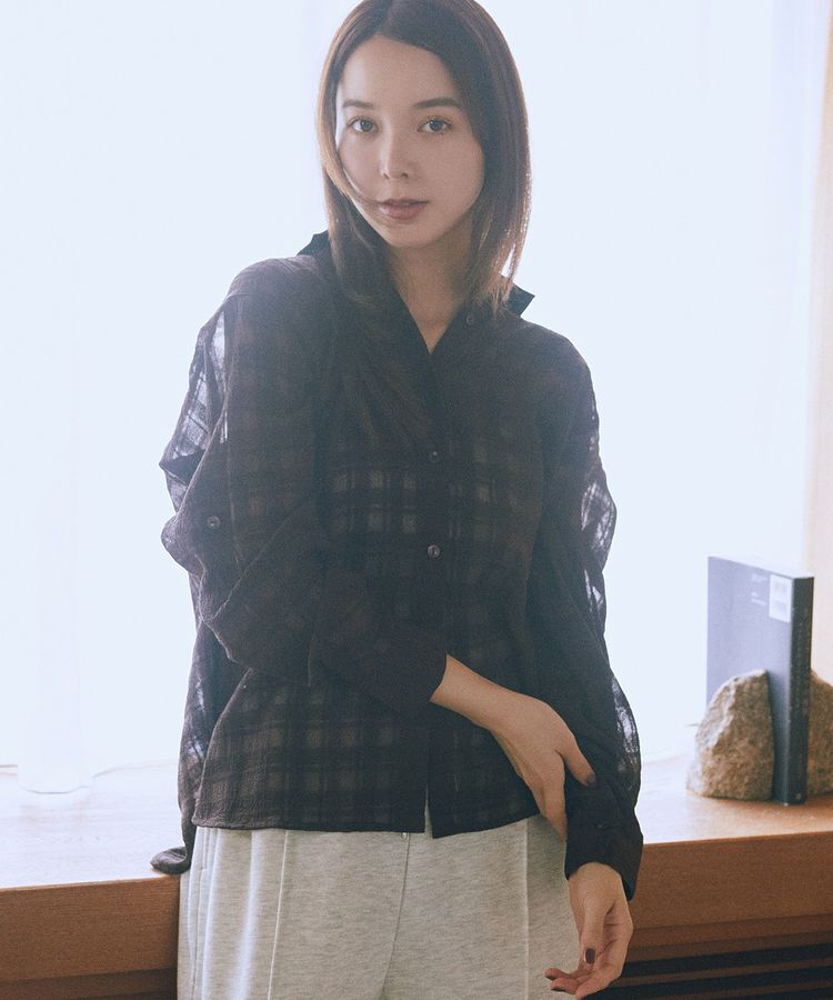 earth music&ecology「シャドーチェックシャツ」|シャツ・ブラウス|