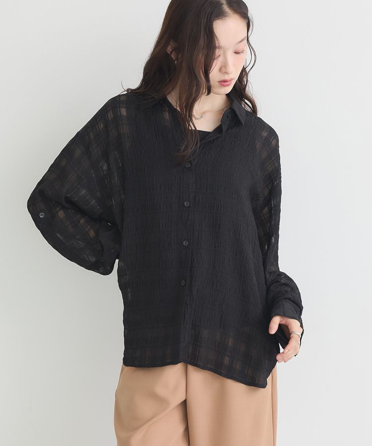 earth music&ecology「シャドーチェックシャツ」|シャツ・ブラウス|