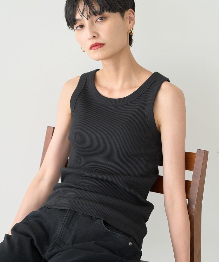 AMERICAN HOLIC「アソートテレコタンクトップ」|インナー|Black