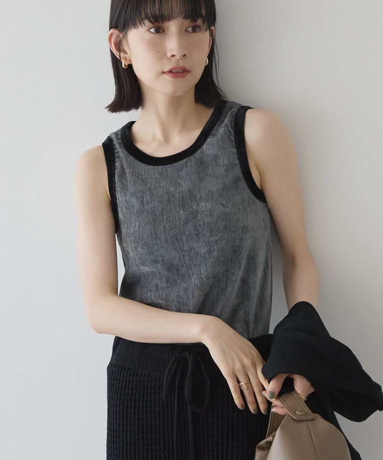 AMERICAN HOLIC「配色ベロアタンクトップ」|インナー|