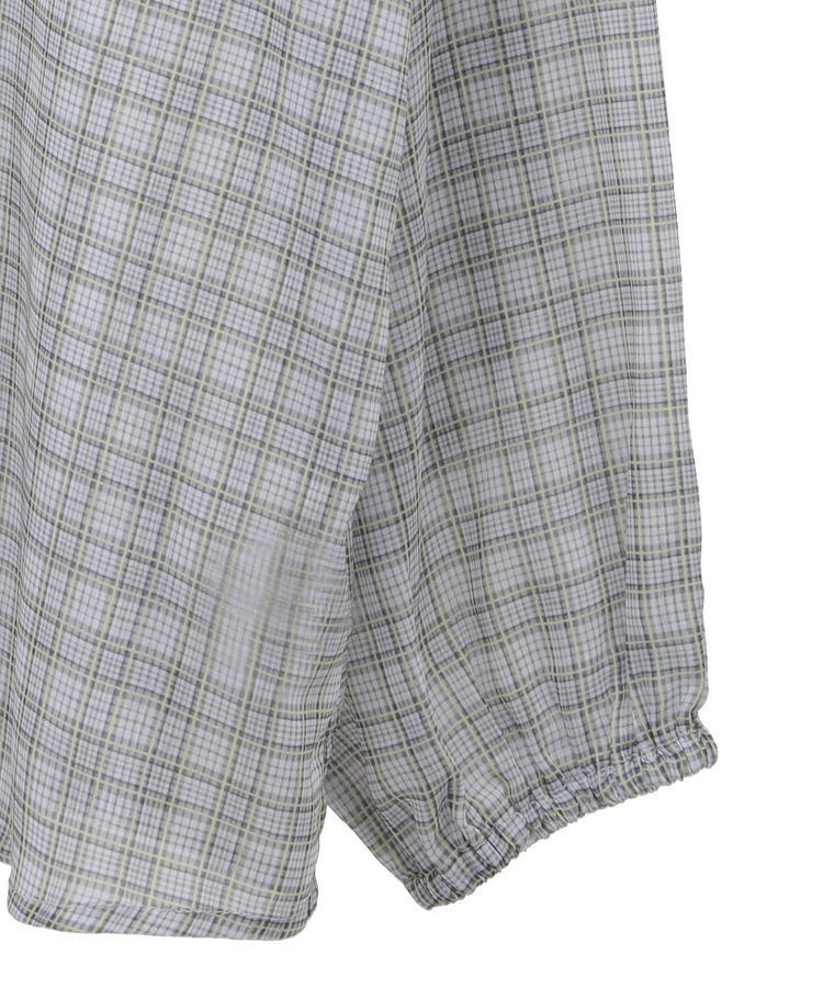 armonia「チェックシアーフリルブラウス」|シャツ・ブラウス|