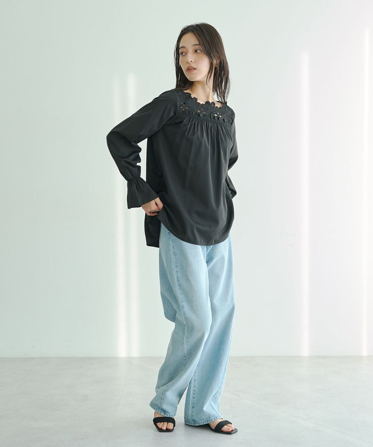 YECCA VECCA「フラワーレースブラウス」|シャツ・ブラウス|