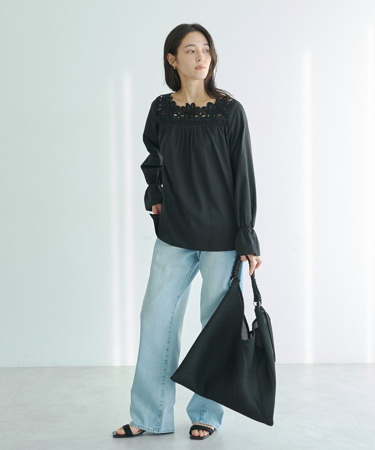 YECCA VECCA「フラワーレースブラウス」|シャツ・ブラウス|
